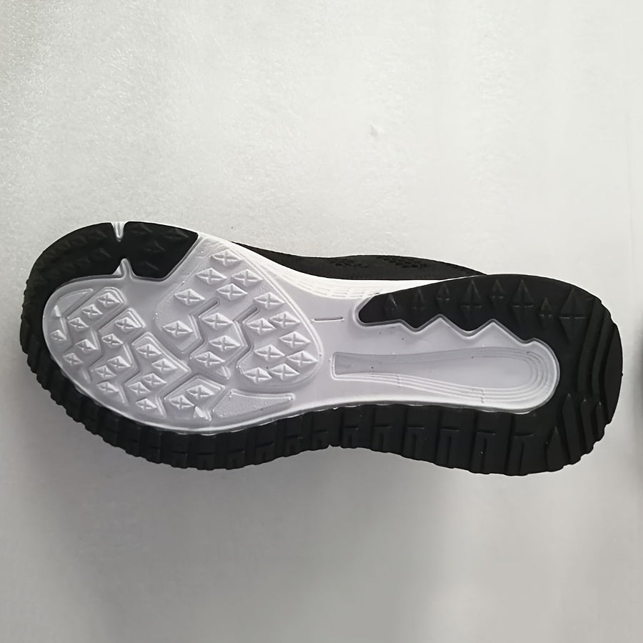 Women's Letter Graphic Lace-up Walking Shoes, Mesh Breathable Athletic Sneakers For Tennis Fitness Gym